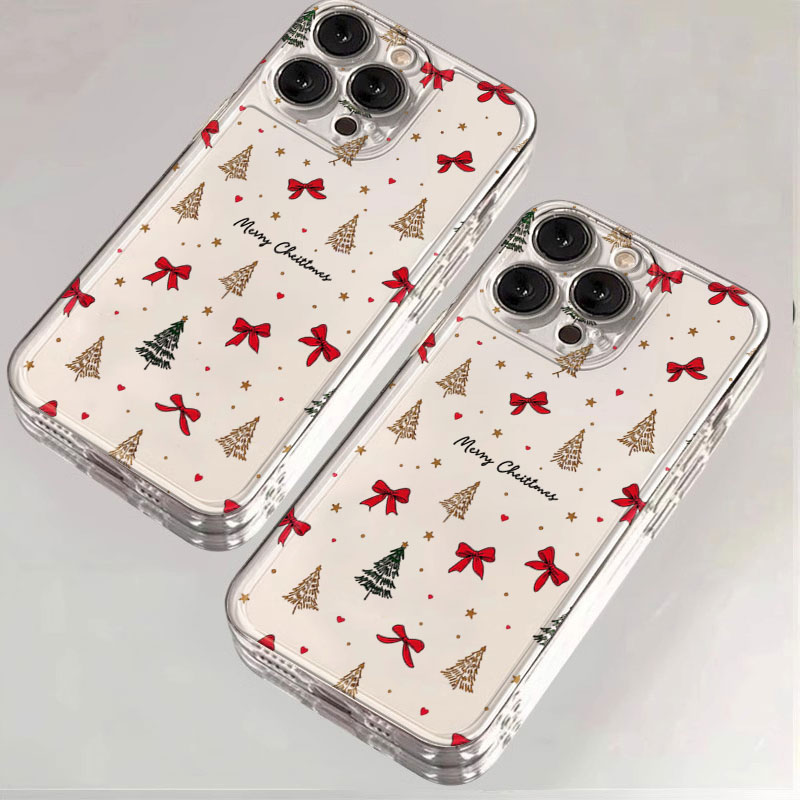 Red Bow Christmas Clear Shockp - đánh giá và giá Clear Shockproof Bumper Case